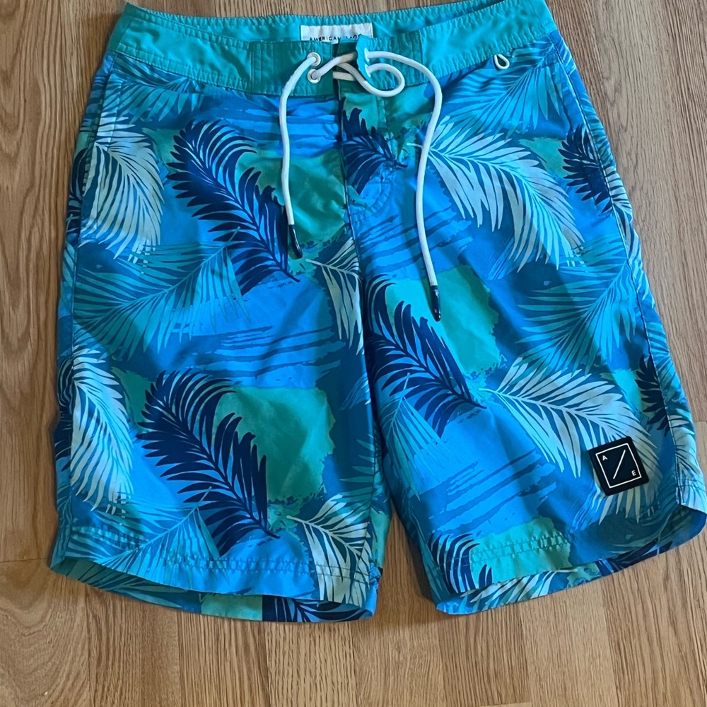 American Eagle Swim Trunks AdultBlue Swimming Shorts Men XS.